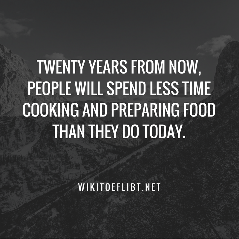 Less Time on Cooking in the Future? - TOEFL iBT Essay Writing Topic ...