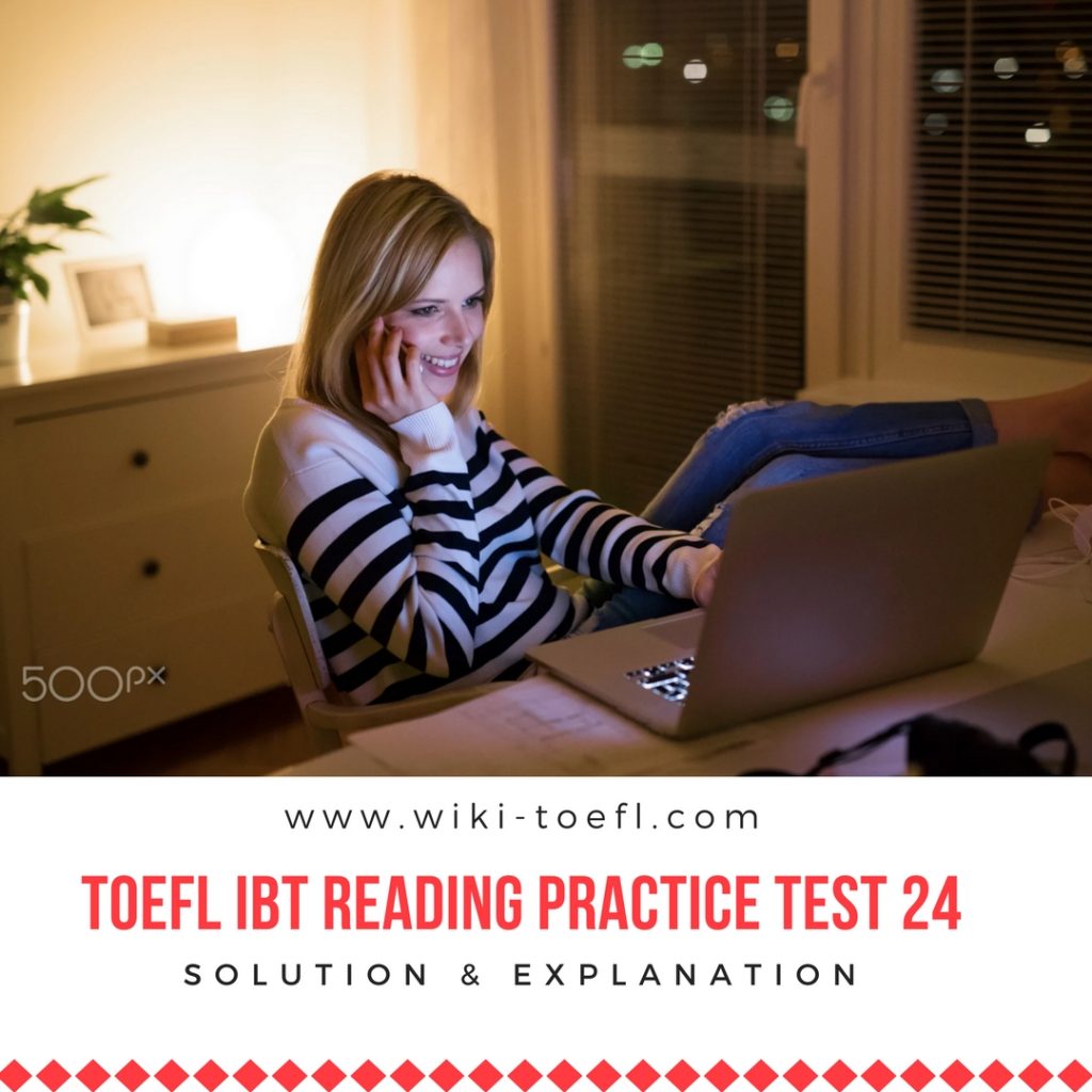 TOEFL IBT Reading Practice Test 24 Solution & Explanation - TV Acres